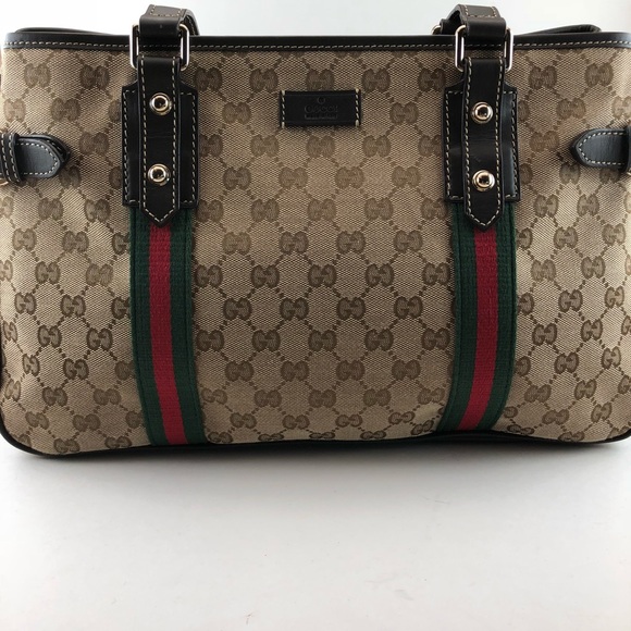 ⭐️🆕[Gucci] Vintage Logo Canvas/ leather Bag - Picture 4 of 8
